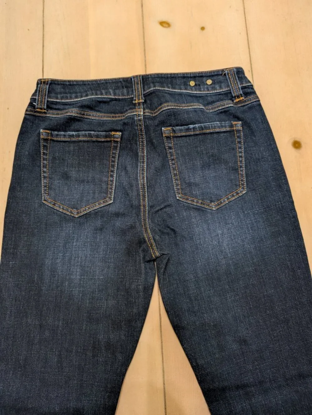 Cabi High Straight Jeans Womens Dark Wash Stretch Denim Size 8